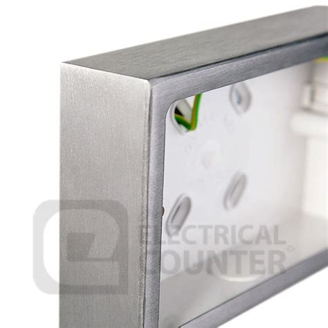 stainless steel surface socket box|Metal & Pattress Boxes .